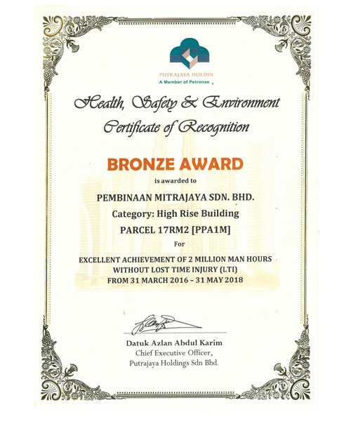 HEALTH, SAFETY & ENVIRONMENT RECOGNITION