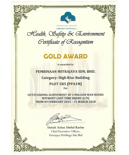 HEALTH, SAFETY & ENVIRONMENT RECOGNITION