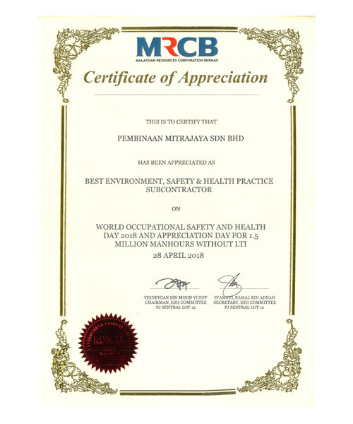 HEALTH, SAFETY & ENVIRONMENT RECOGNITION